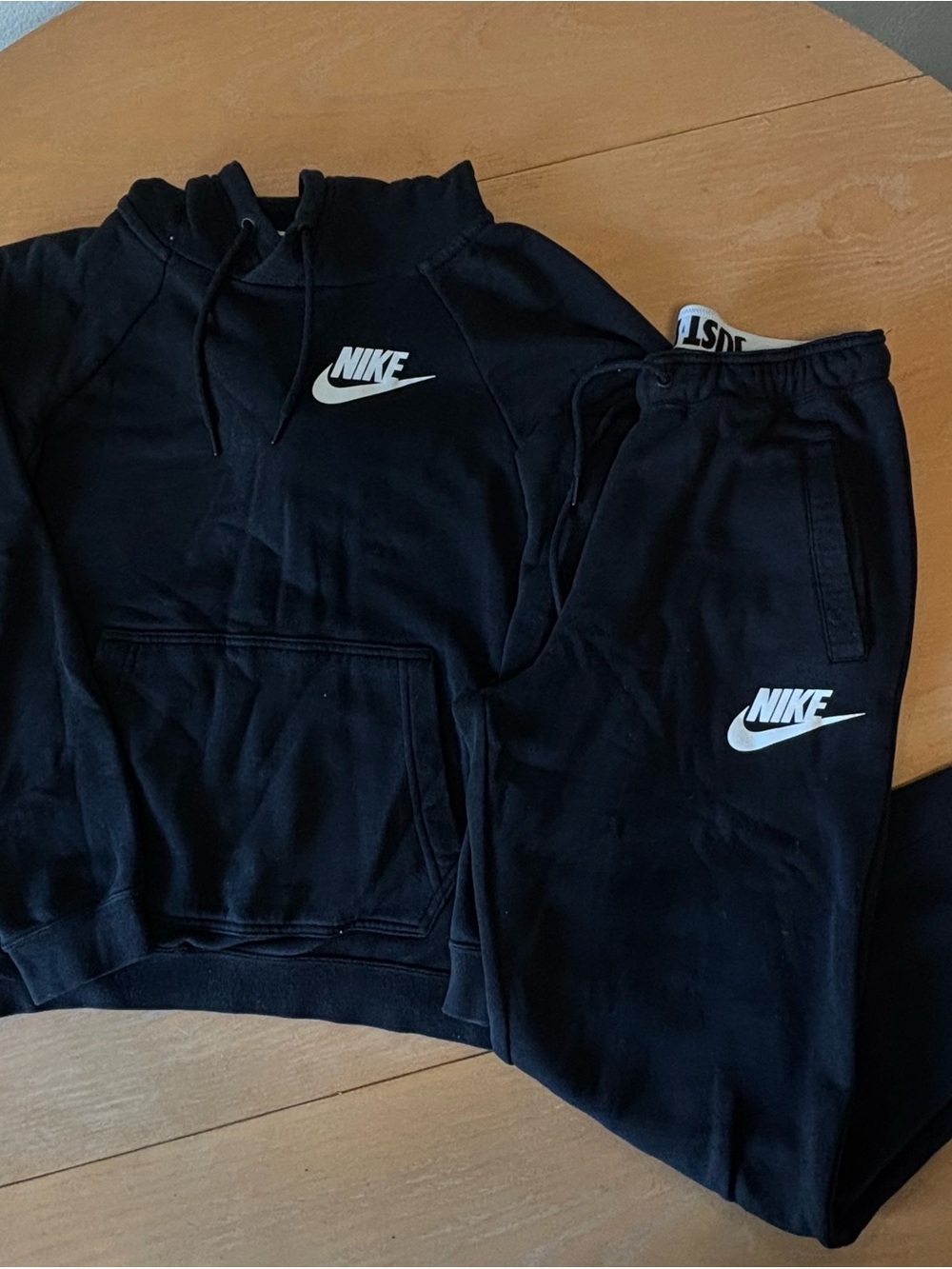 Nike Women’s Black Sweatpants size S & Hoodie size XS Set with White Logo